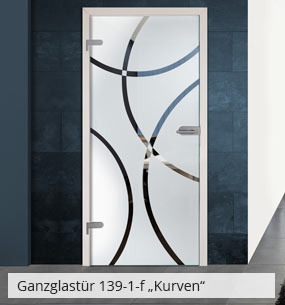 Glastür 139-1-f Kurven