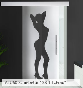 Glasschiebetür 138-1-f Frau